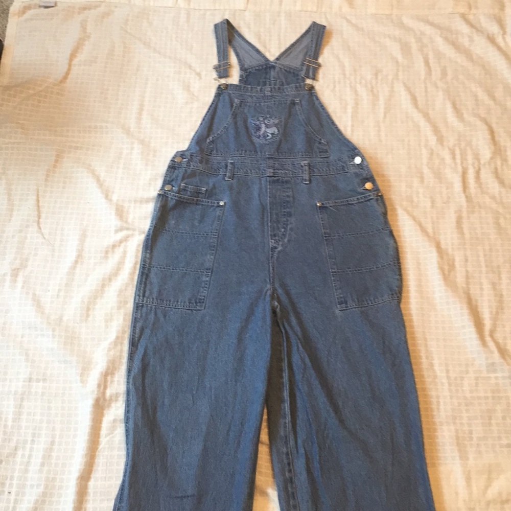POOH Adult cotton bib overalls rare find trend Lg.